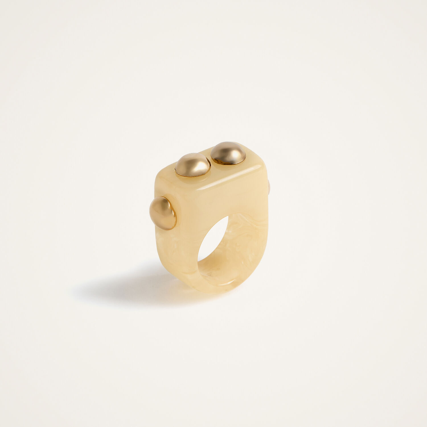 La Doublej Nefertiti Ring In Solid Cream