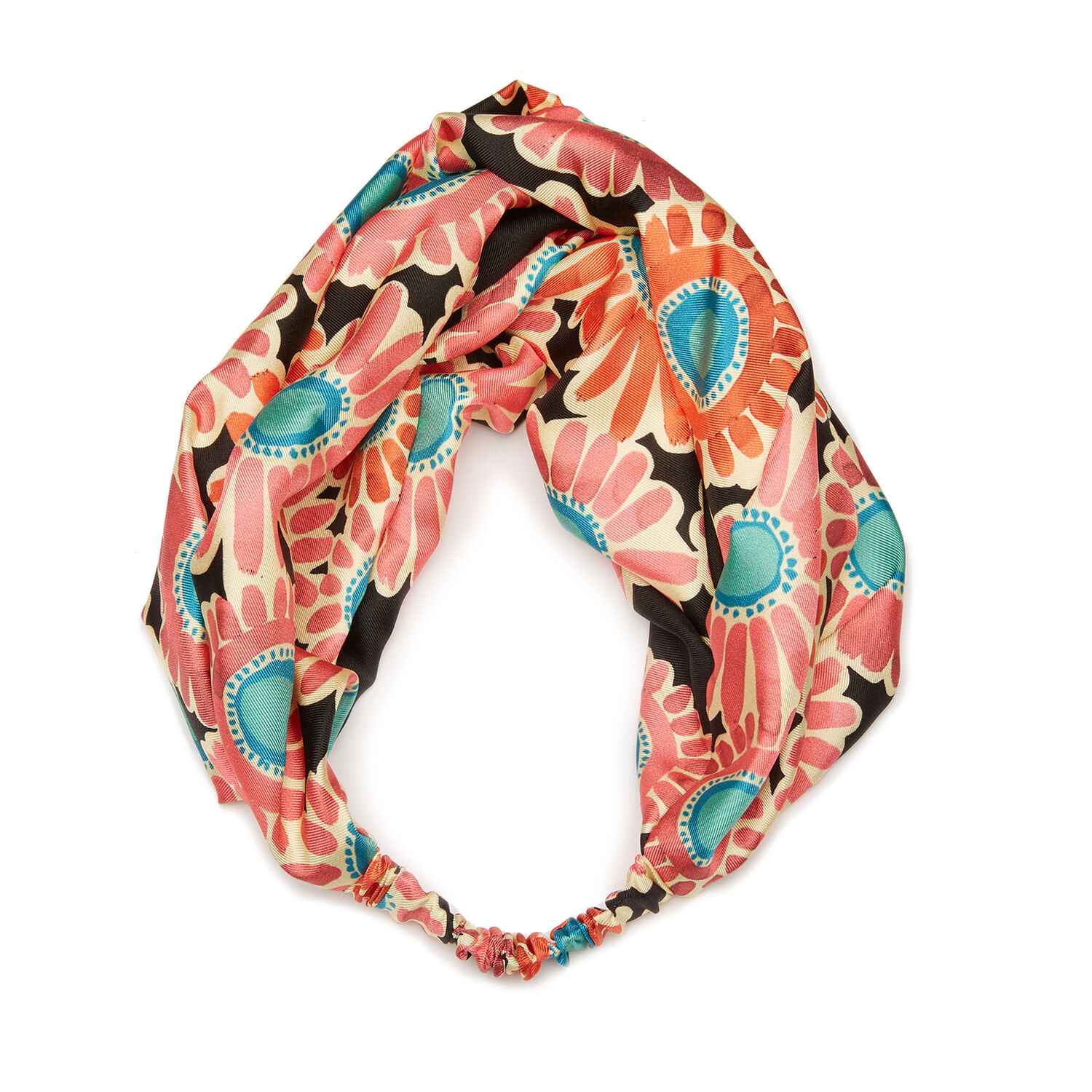 La Doublej Pinup Headband In Crazy Daisy Black
