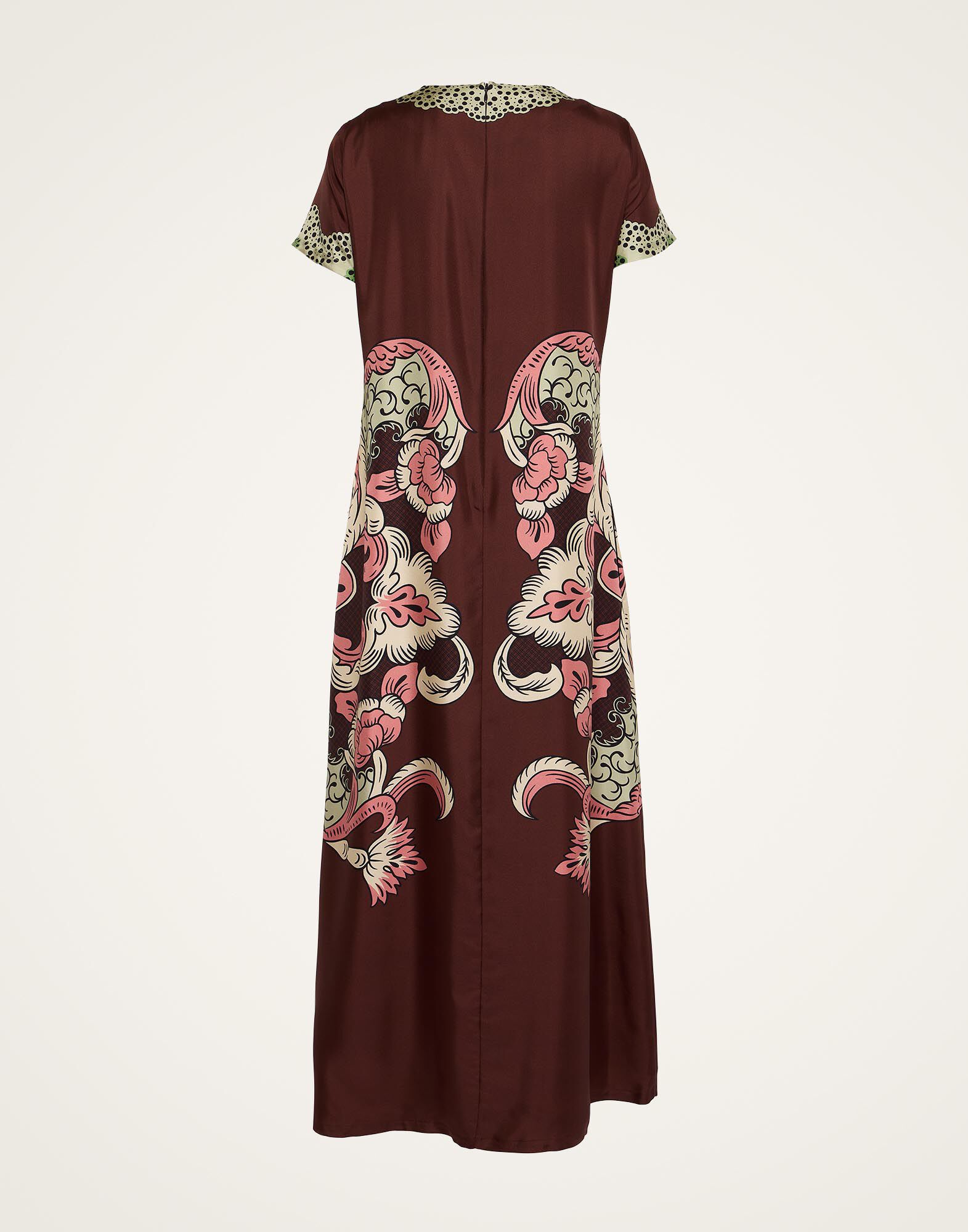 La DoubleJ Swing Dress Portal Plac&eacute;e Brown DRE0128SIL006POR02BR11