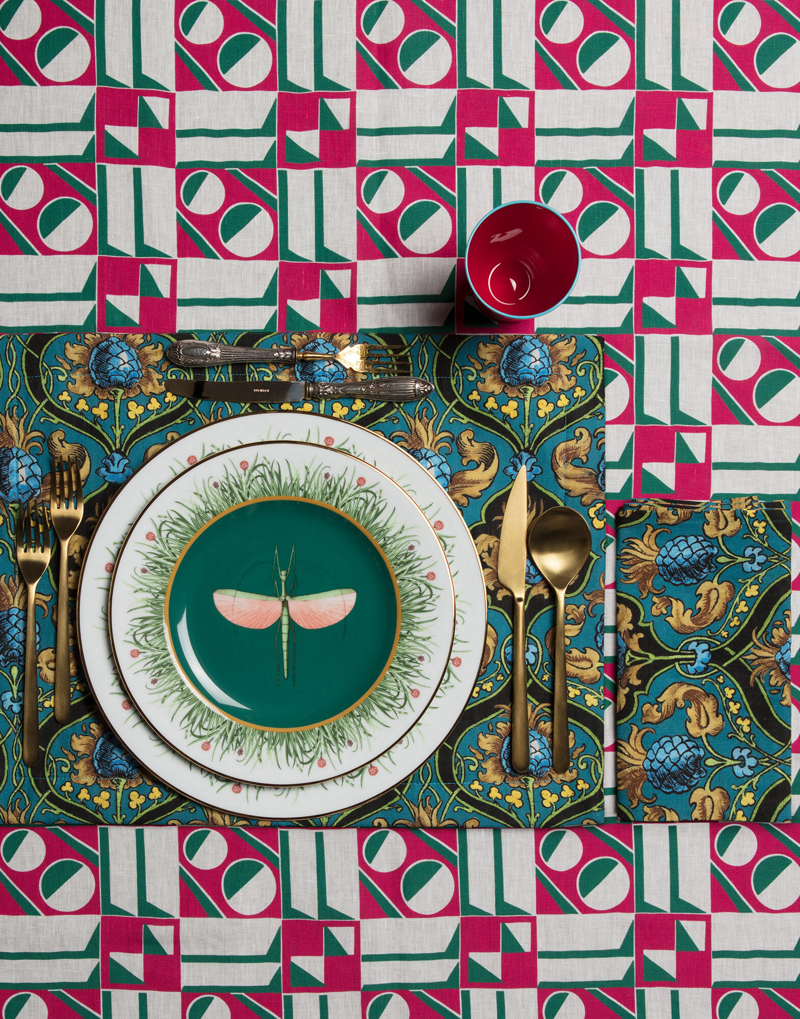 La DoubleJ Housewives Dinner Napkin Set Ananas NAP0002LIN001ANA0001