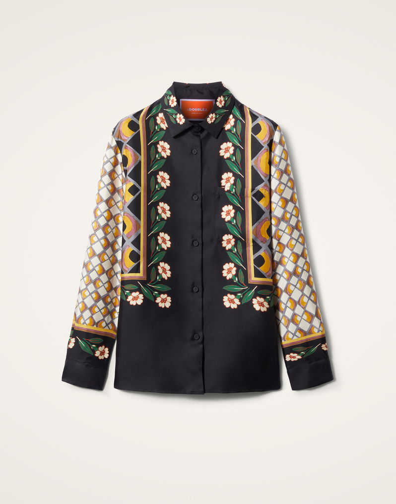 La DoubleJ Boy Shirt La DoubleJ Boy Shirt Dazed Placée Black SHI0040SIL001DAZ01BL01