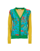 LaDoubleJ Gemini Cardigan LaDoubleJ Gemini Cardigan Dragon Flower Turchese PUL0005KNI005DRA0005