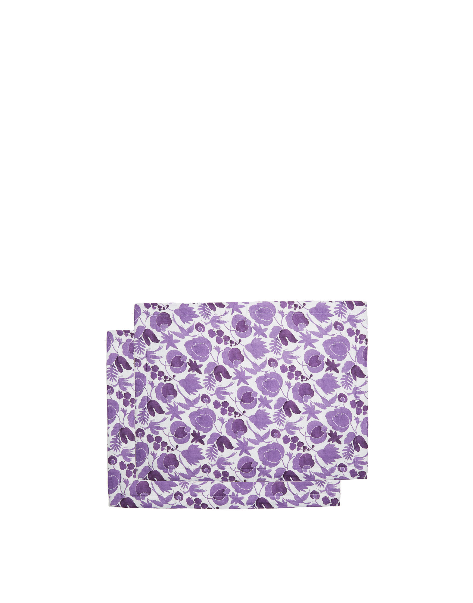 La DoubleJ Placemat Set Of 2 Wildbird Viola Small TBM0001LIN001CER0020