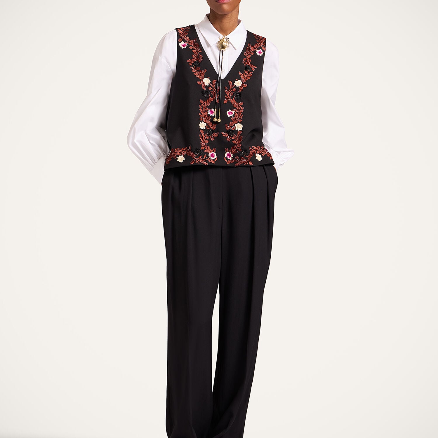  La Doublej Shirts & Tops Women - V-neck Scala Top Solid Black M 58% Viscose 35% Polyamide 7% Elastan 