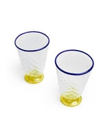 La DoubleJ Quilted Glasses Set Of 2 Yellow GLA0025MUR001QUI01YE02