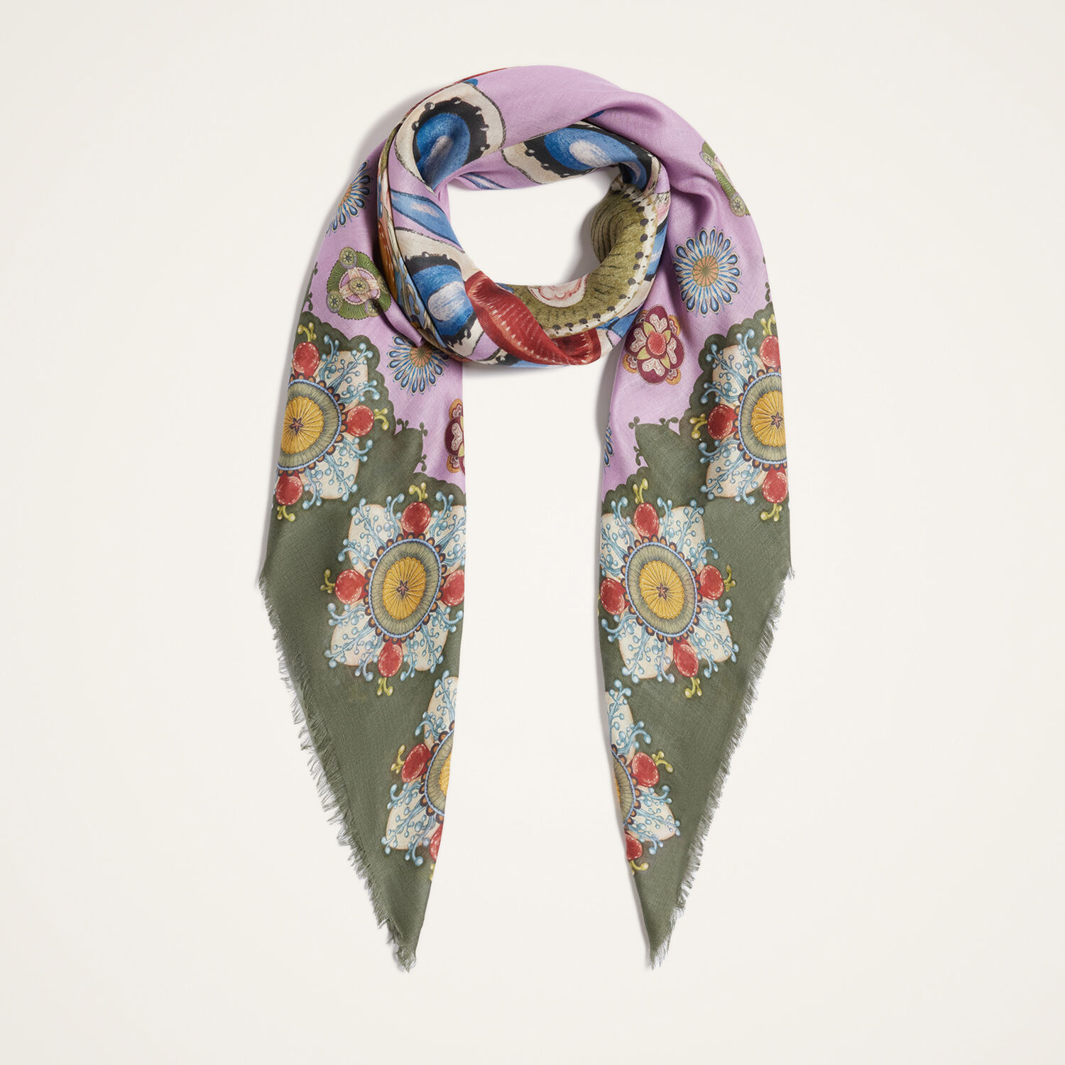 La Doublej Square Scarf In Pink