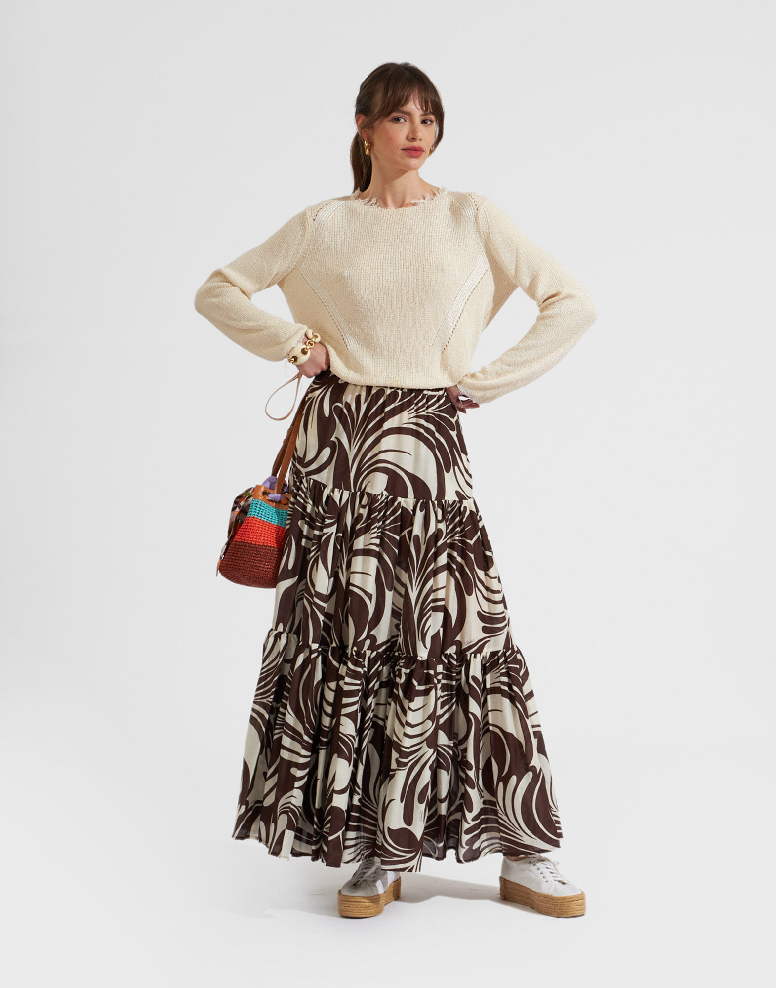 Big Skirt in Watermarble for Women La DoubleJ