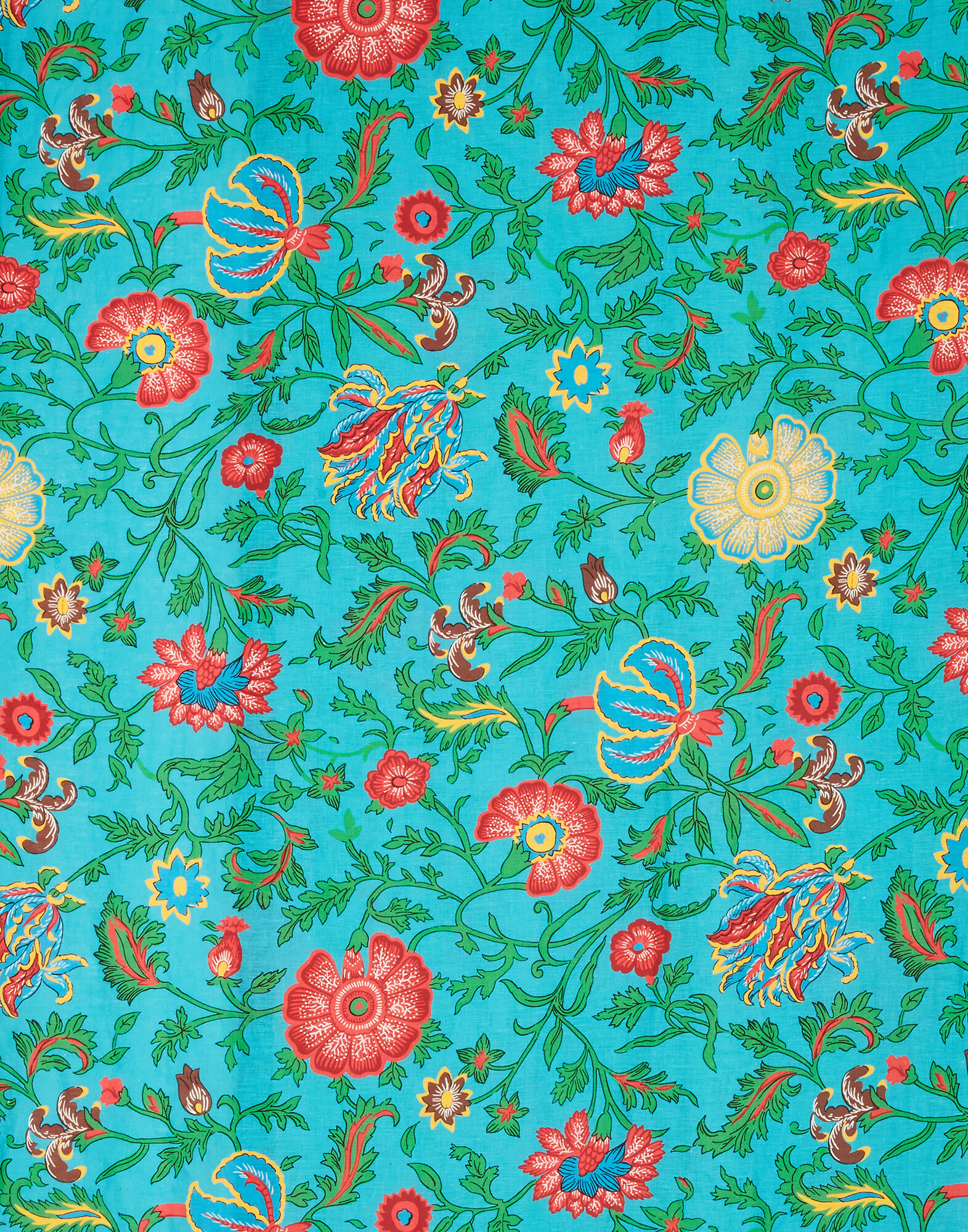 La DoubleJ Large Tablecloth (180x350) Dragon Flower Turchese TBC0003LIN001DRA0005