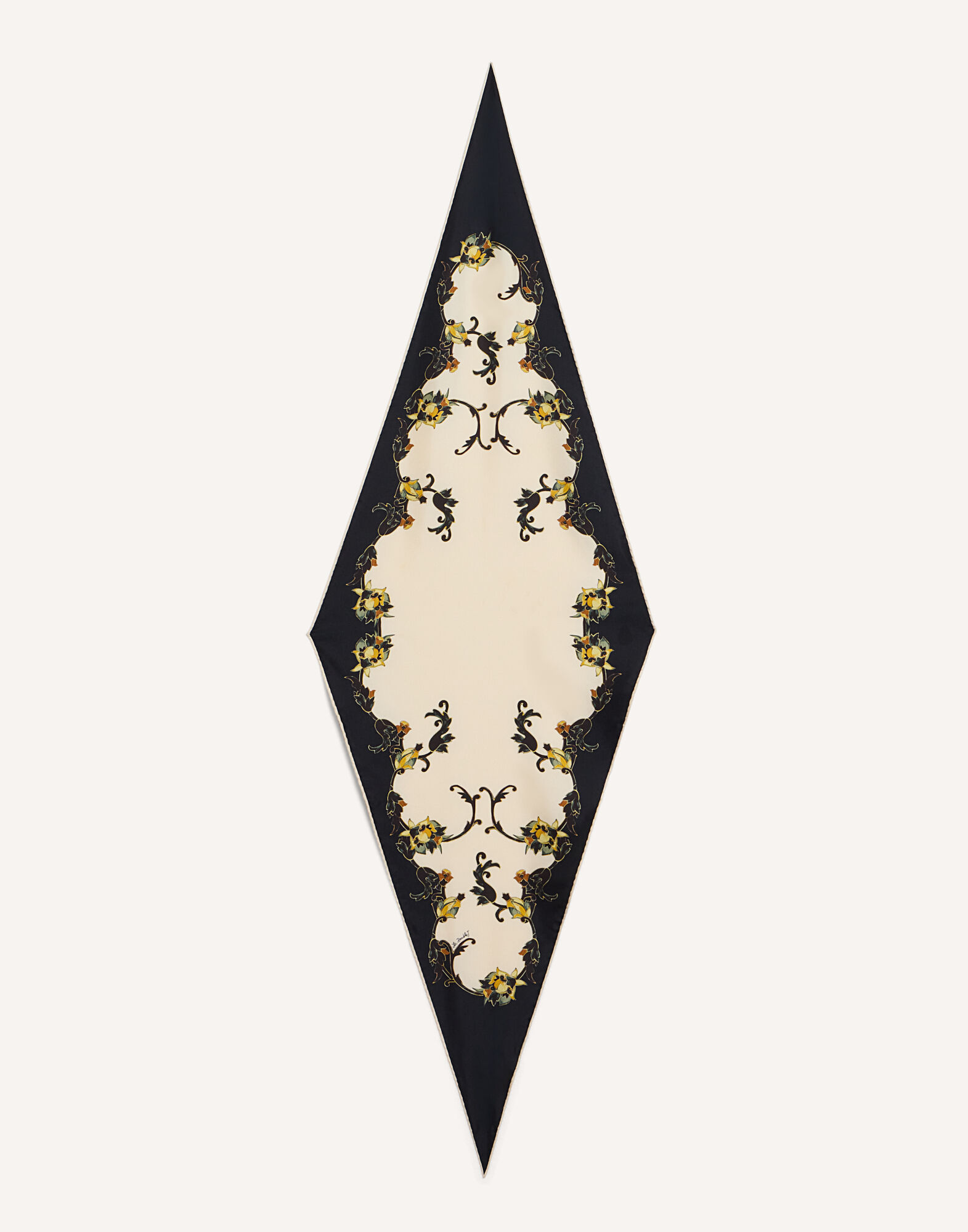 La DoubleJ Diamond Scarf Buttercup Plac&eacute;e Black SCA0105SIL006BTC03BL01