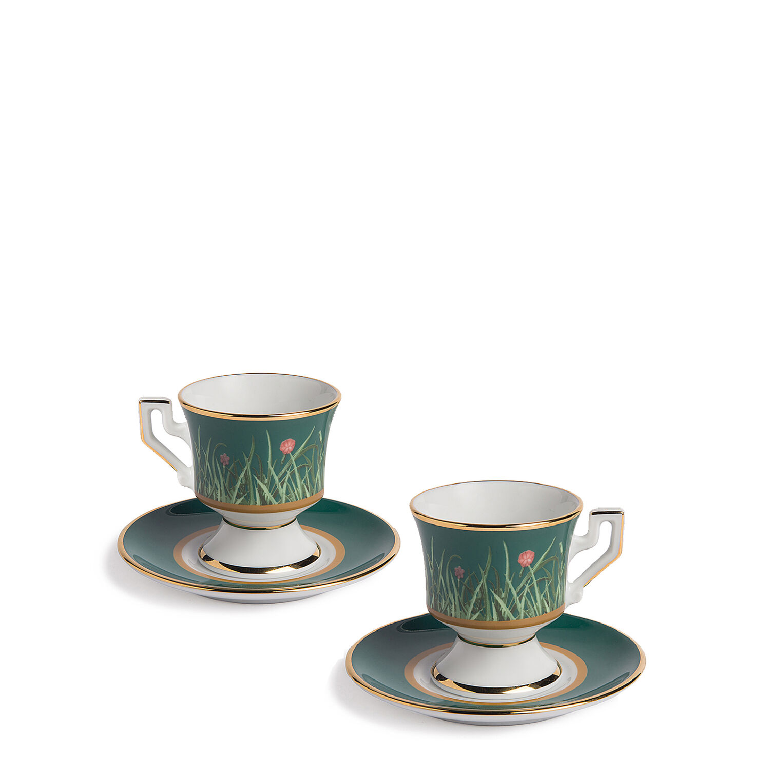 La Doublej Housewives Espresso Cup & Saucer Set Of 2 In Libellula