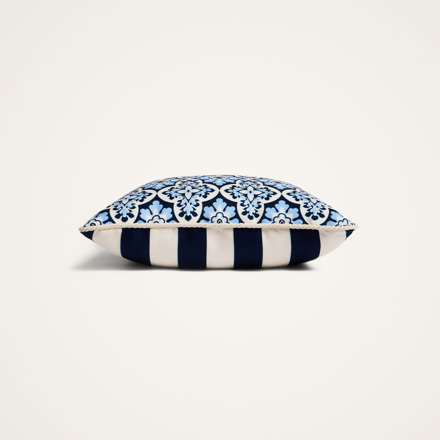 La Doublej Printed Cushion In Palazzo Blue