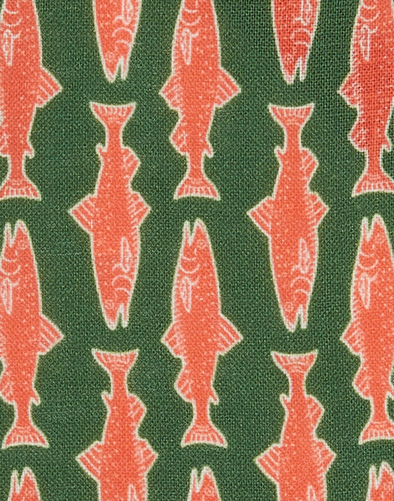 La DoubleJ Small Napkins Set Of 4 Como Fish Green Small NAP0007LIN005CMF0007