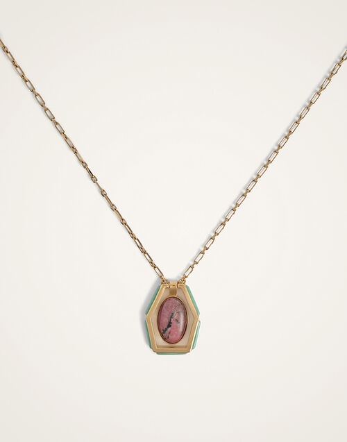 La DoubleJ Power Portal Necklace 24K Gold Plate & Smoky Quartz NEC0055MET001SQZ01YE05