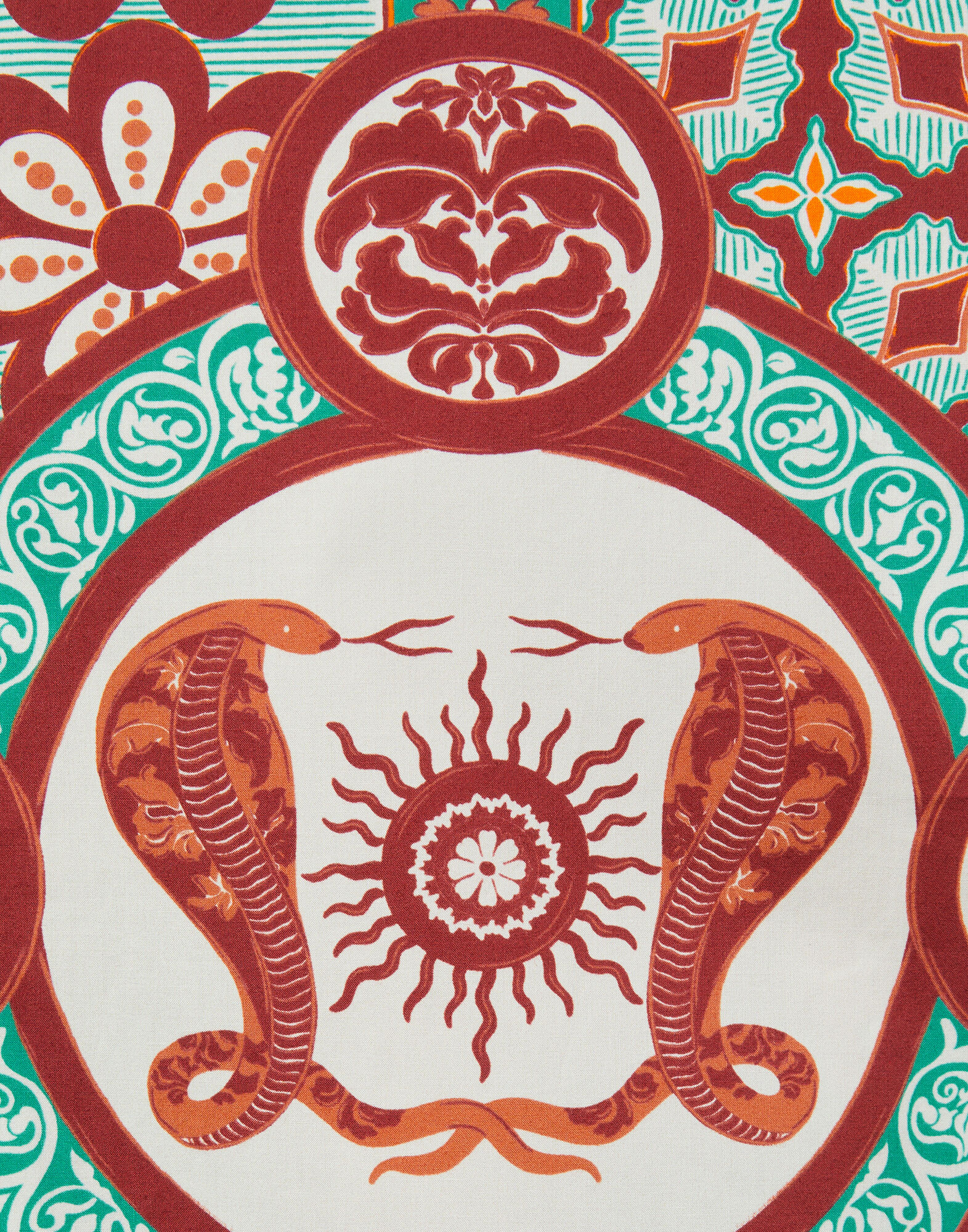 La DoubleJ Bowling Shirt Pagoda Plac&eacute;e Rust SHI0138COT015PAG01OR04