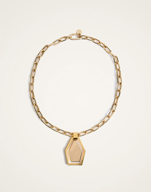 La DoubleJ Swinging Portal Necklace 24k Gold Plate NEC0022BRA003GOL09YE05