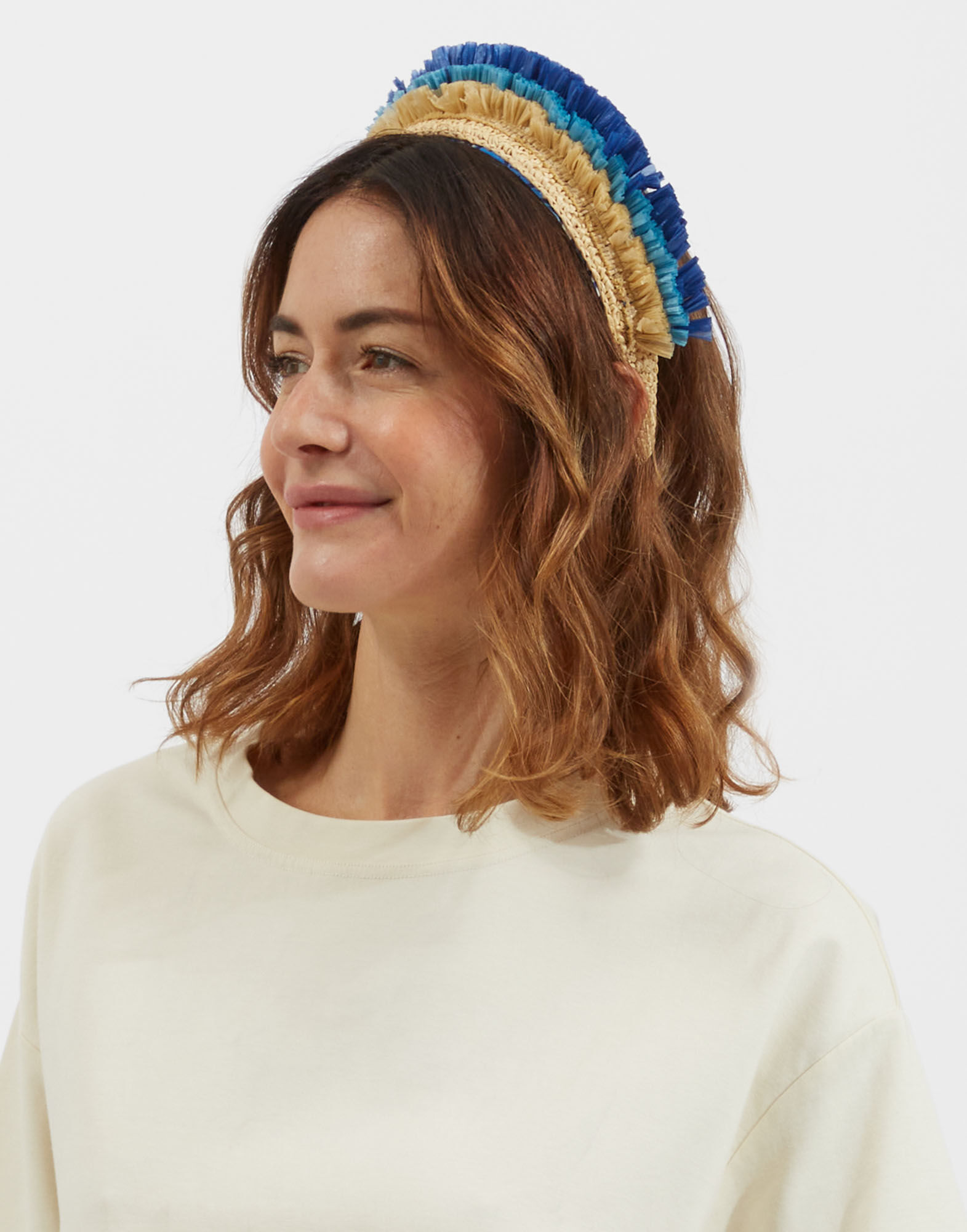 La DoubleJ Halo Headband Solid Light Beige HEB0011RAF003SOLIDBR01