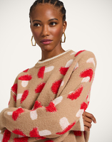 La DoubleJ Fun-Guy Sweater La DoubleJ Fun-Guy Sweater Camel & Red PUL0343KNI193VA449BR04