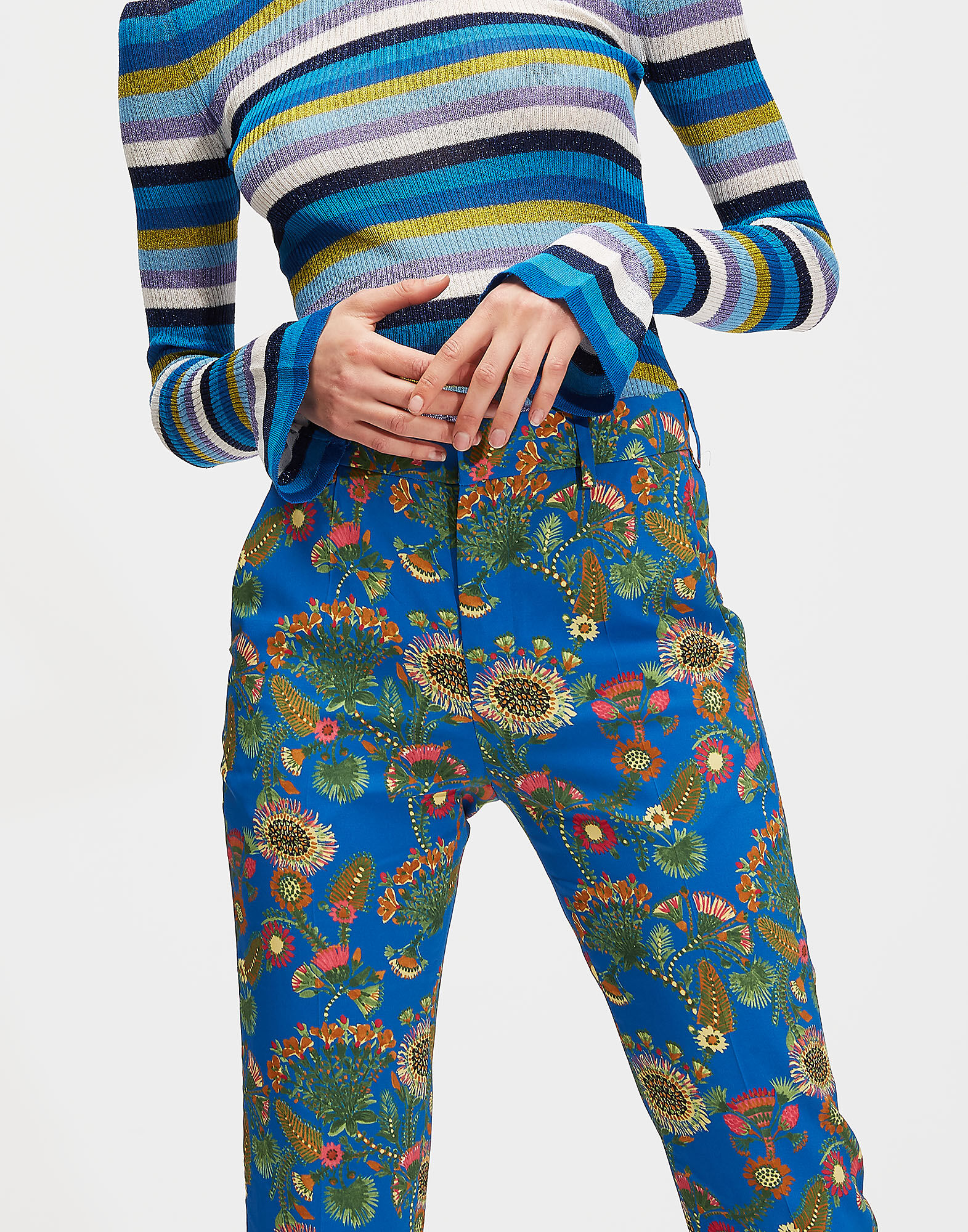 LaDoubleJ Capri Pants Thistle Blu TRO0009VIS001THI0002