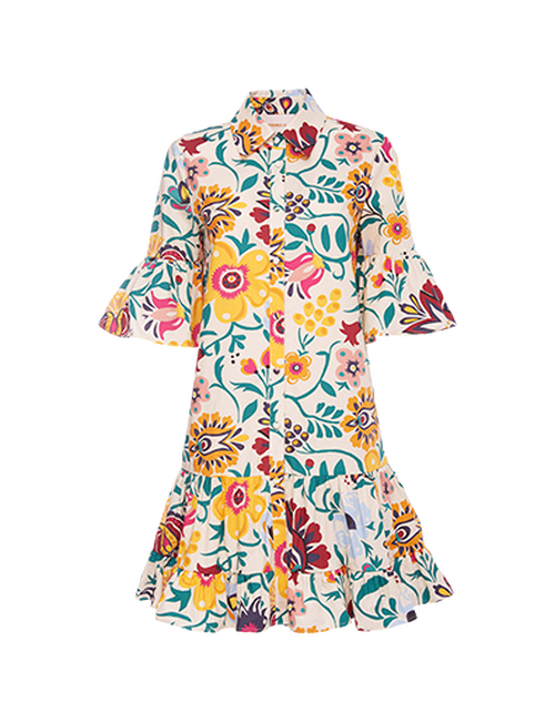 La DoubleJ Choux Dress La DoubleJ Choux Dress Selva Bianco DRE0193COT001SEL0002