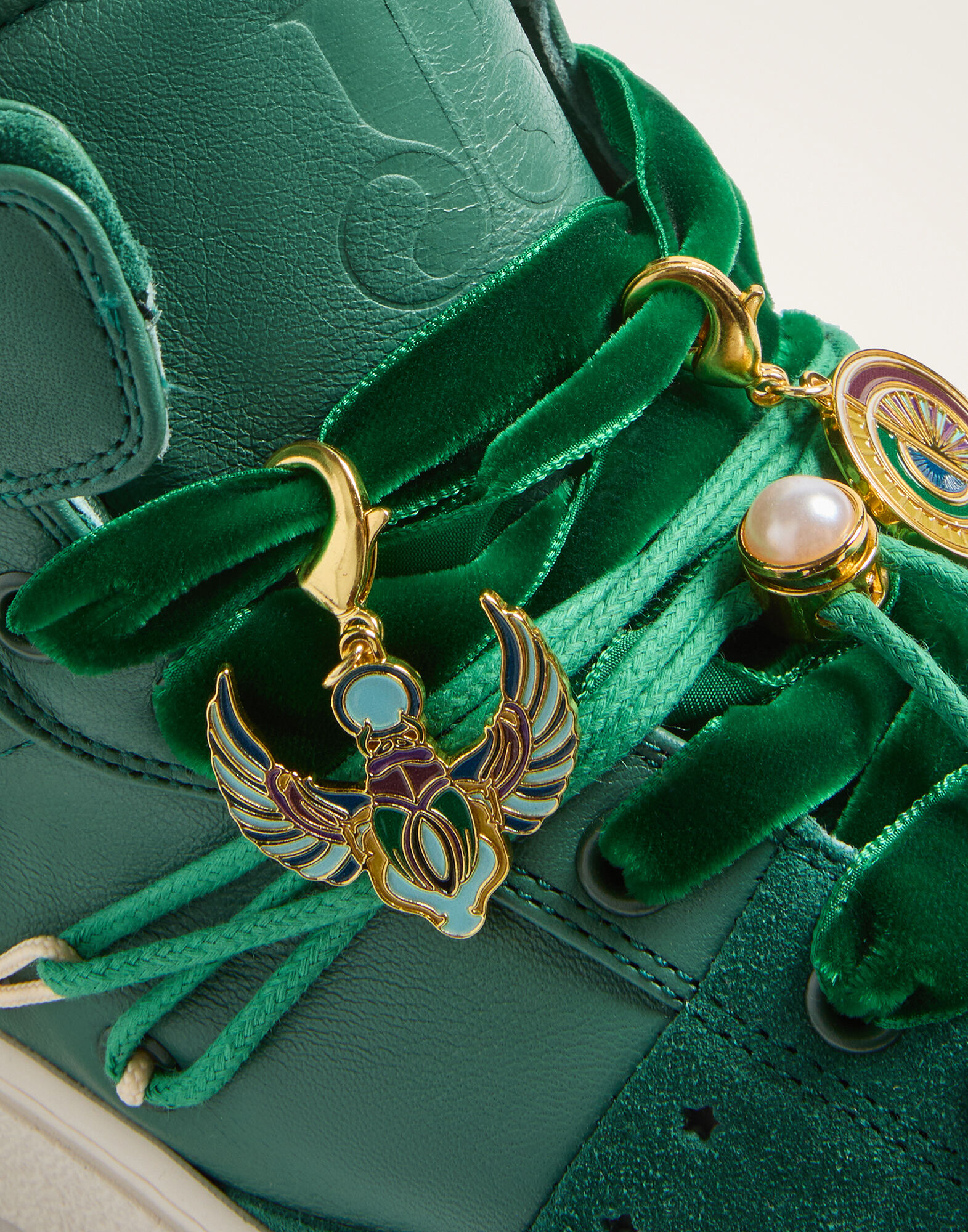 La DoubleJ All Time High Top Solid Green SHO0113LEA017SOLIDGR02