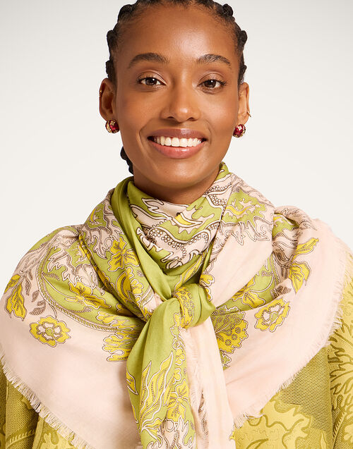 La DoubleJ Foulard 140 Swathe Plac&eacute;e Pink SCA0060MOS001SWA03PI01
