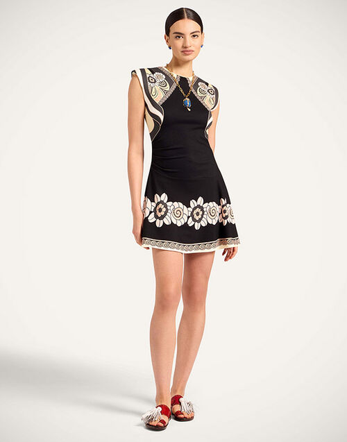 La DoubleJ Lela Mini Dress Ambrosia Plac&eacute;e Black DRE0904JER067AMB03BL01