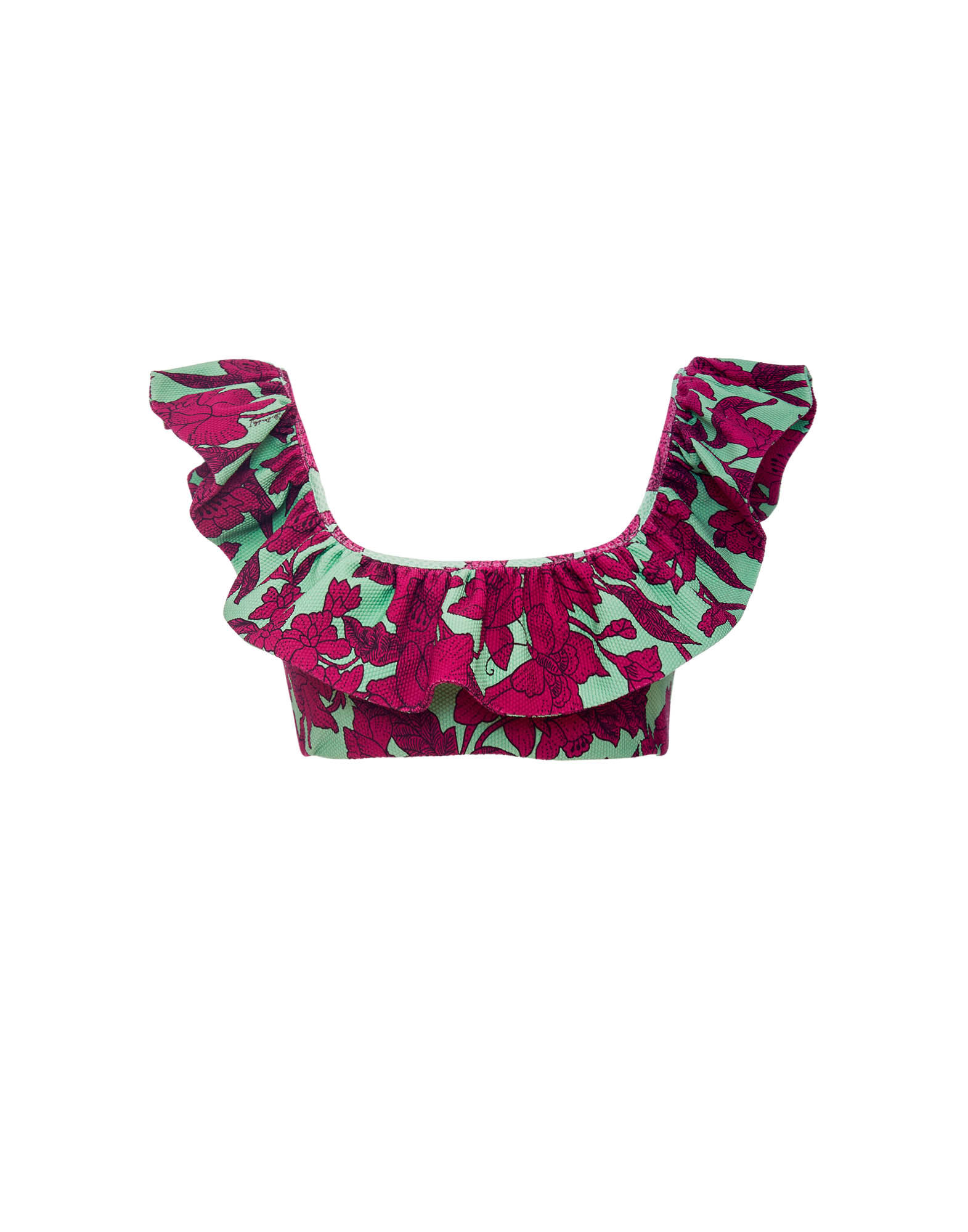 La DoubleJ Ruffle Bikini Top Lilium Purple SWI0022LYC002LIL01PU01