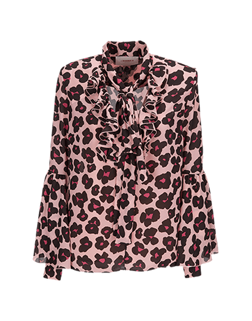 LaDoubleJ Carmen Shirt Flower Leopard Rosa SHI0035DBG001FLL0003