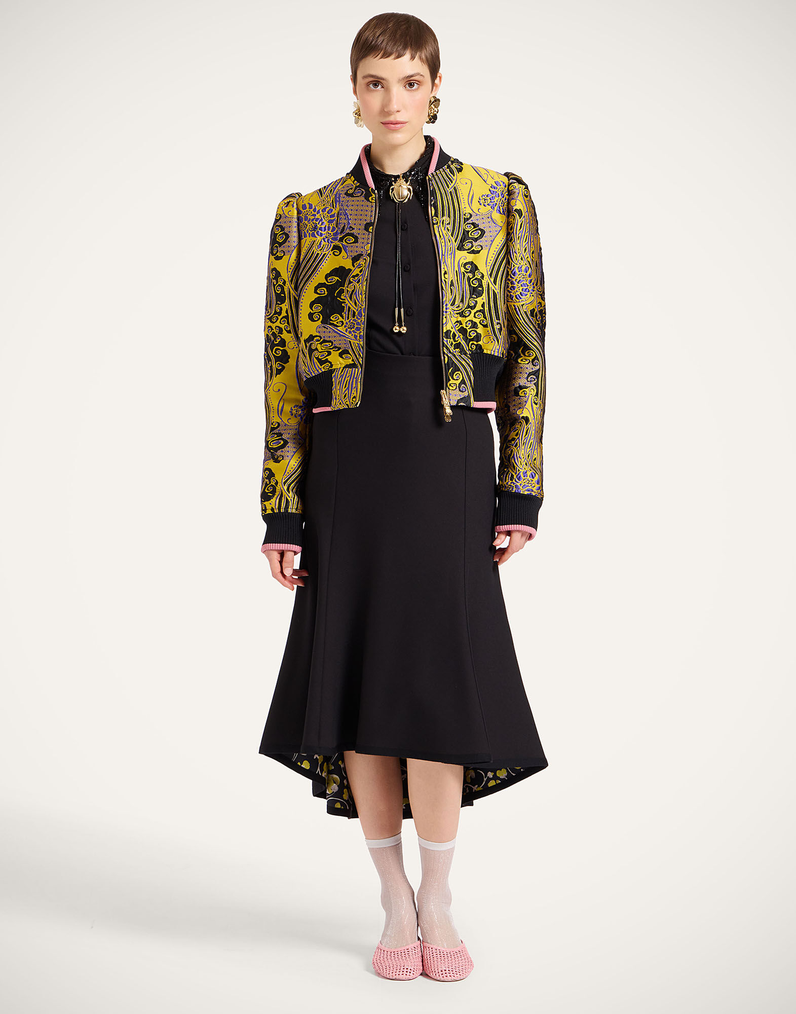 La DoubleJ Good Butt Skirt Solid Black SKI0180JER072SOLIDBL01