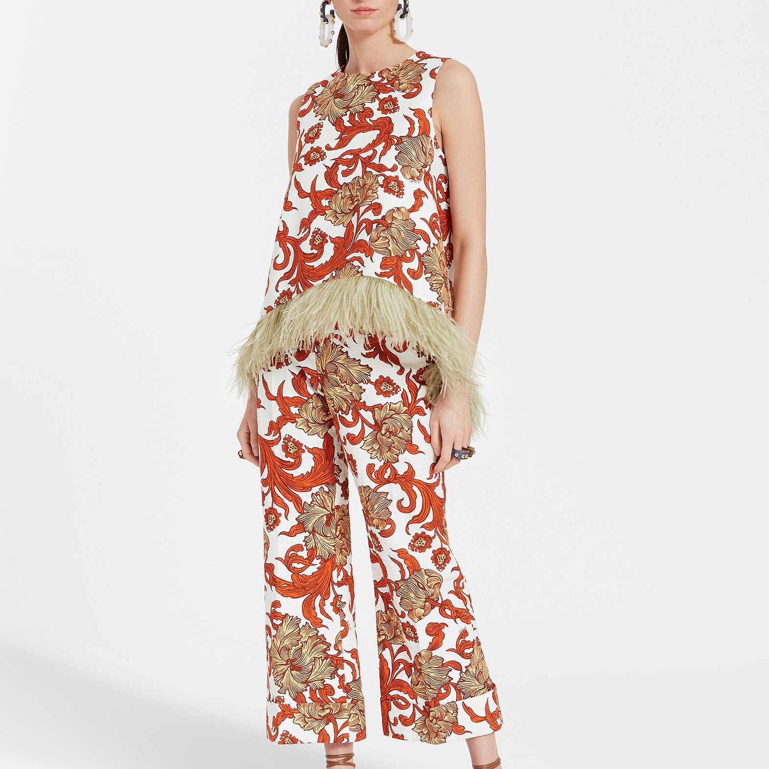 La Doublej La Scala Top In Reef White