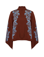 La DoubleJ Make An Exit Top La DoubleJ Make An Exit Top Signoria Placée Brown TOP0117SIL006SIG01BR11