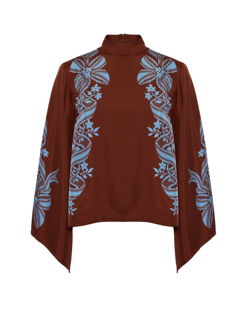 La DoubleJ Make An Exit Top La DoubleJ Make An Exit Top Signoria Placée Brown TOP0117SIL006SIG01BR11