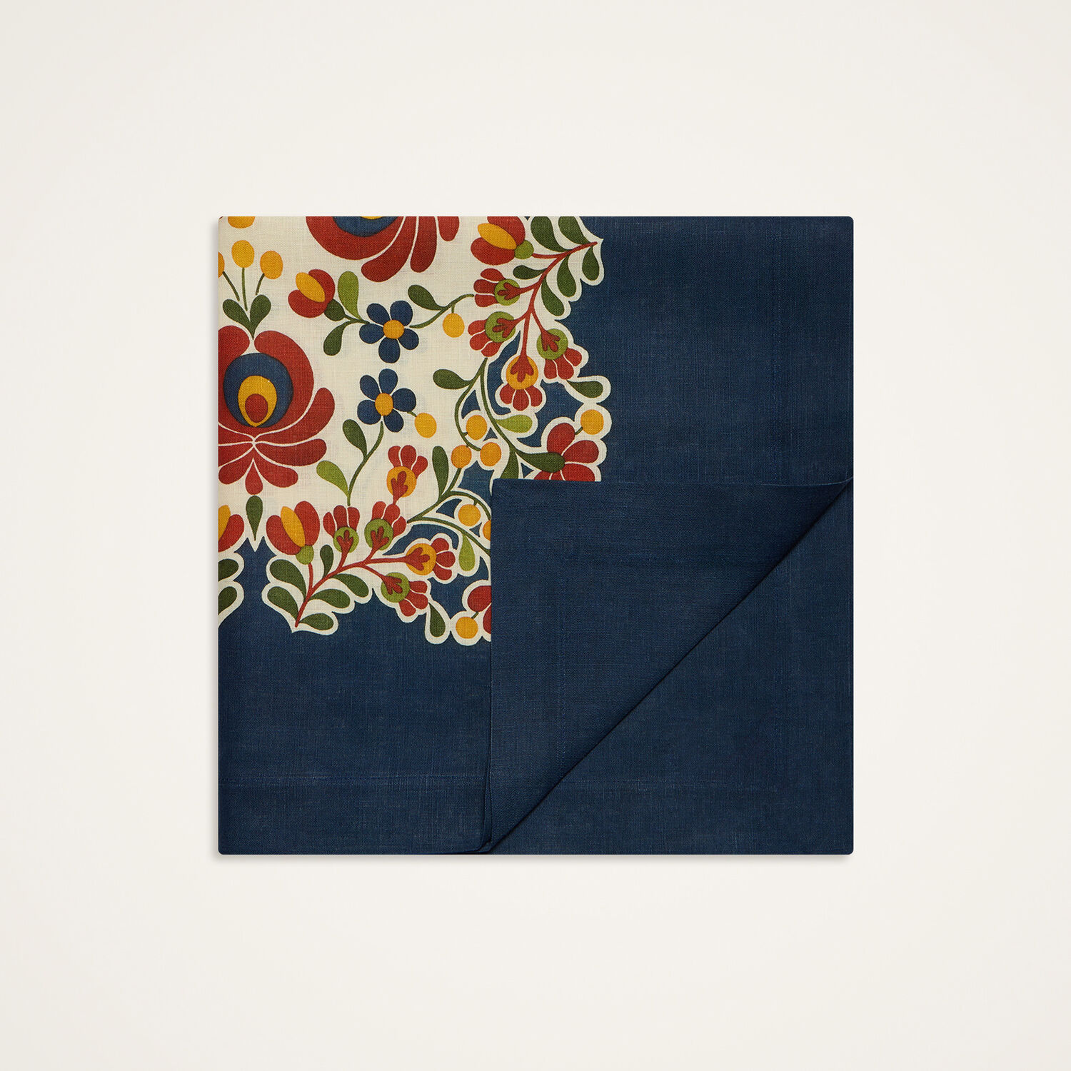 La Doublej Large Windflower Linen Tablecloth In Windflower Placée Bordeaux