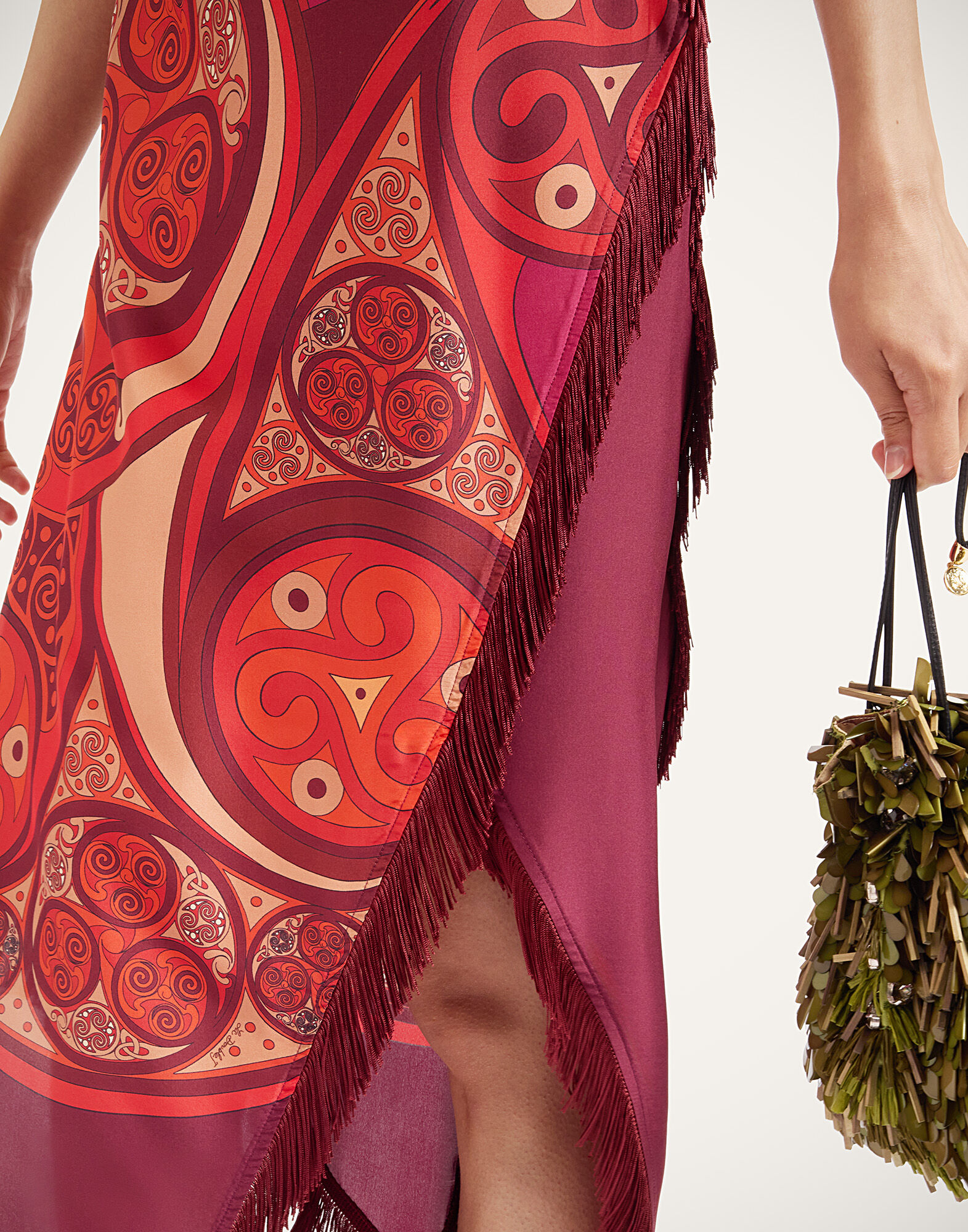 La DoubleJ Scarf Dress Alchemy Plac&eacute;e Dark Red DRE0964SIL009ALC03RE40