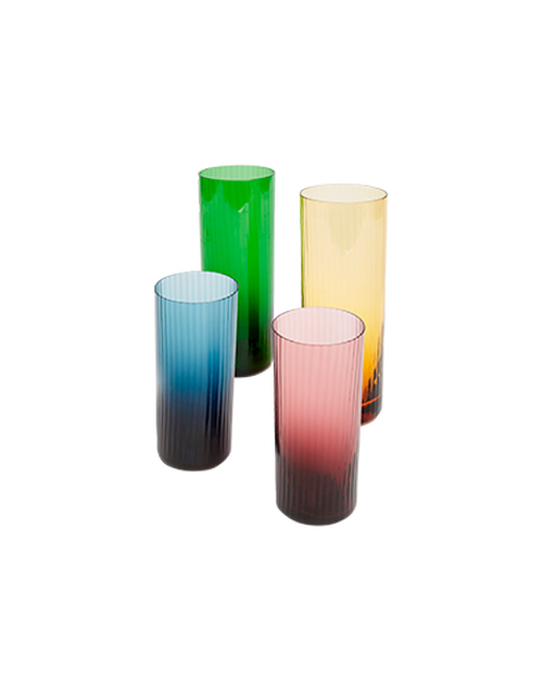 La DoubleJ Tumbler Glass Set of 4 Misty Rainbow Mix GLA0015MUR001ASS0006