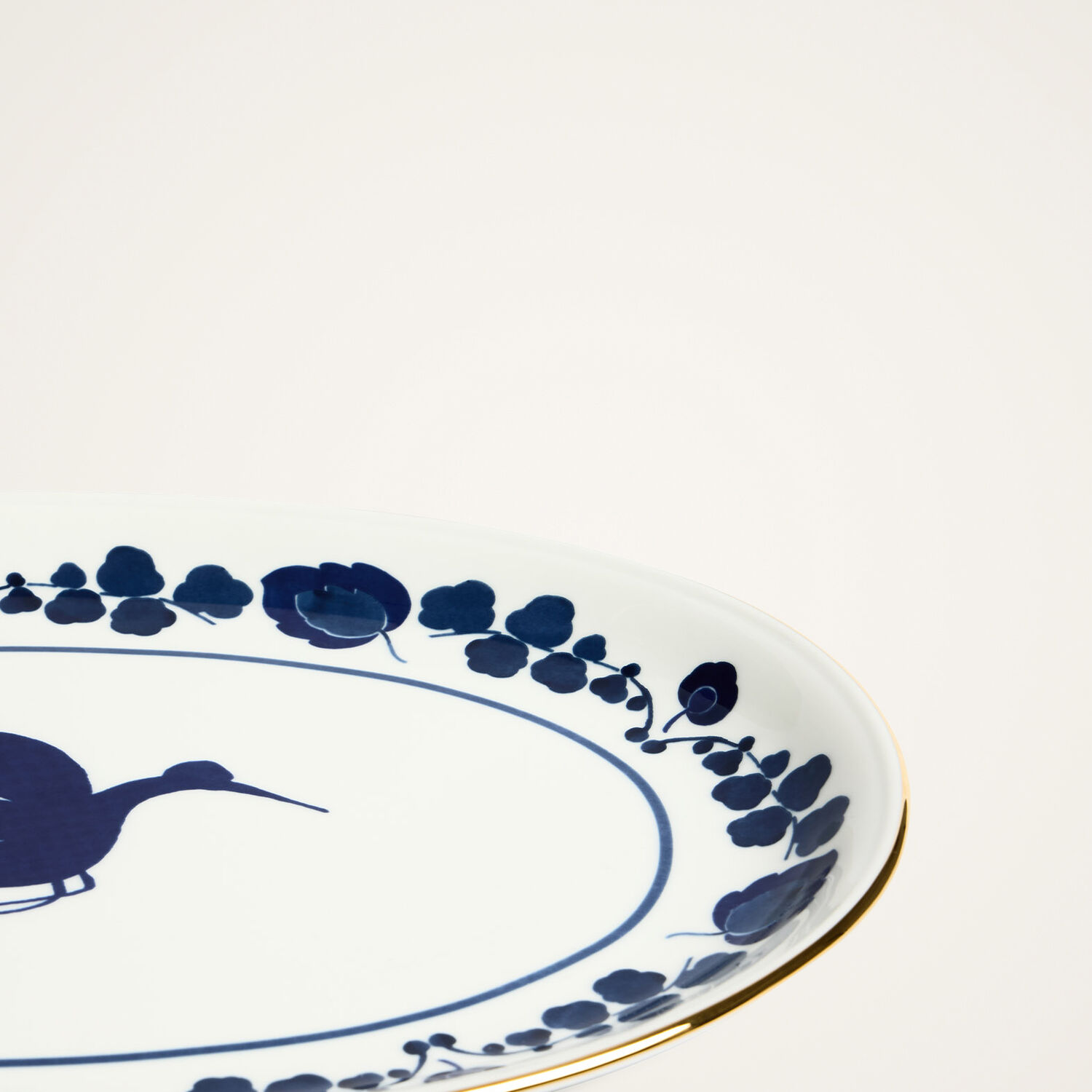 La Doublej Oval Platter In Wildbird Blue