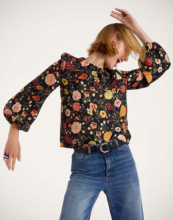 La DoubleJ Charming Top Botticelli Black TOP0021SIL001CEL01BL01