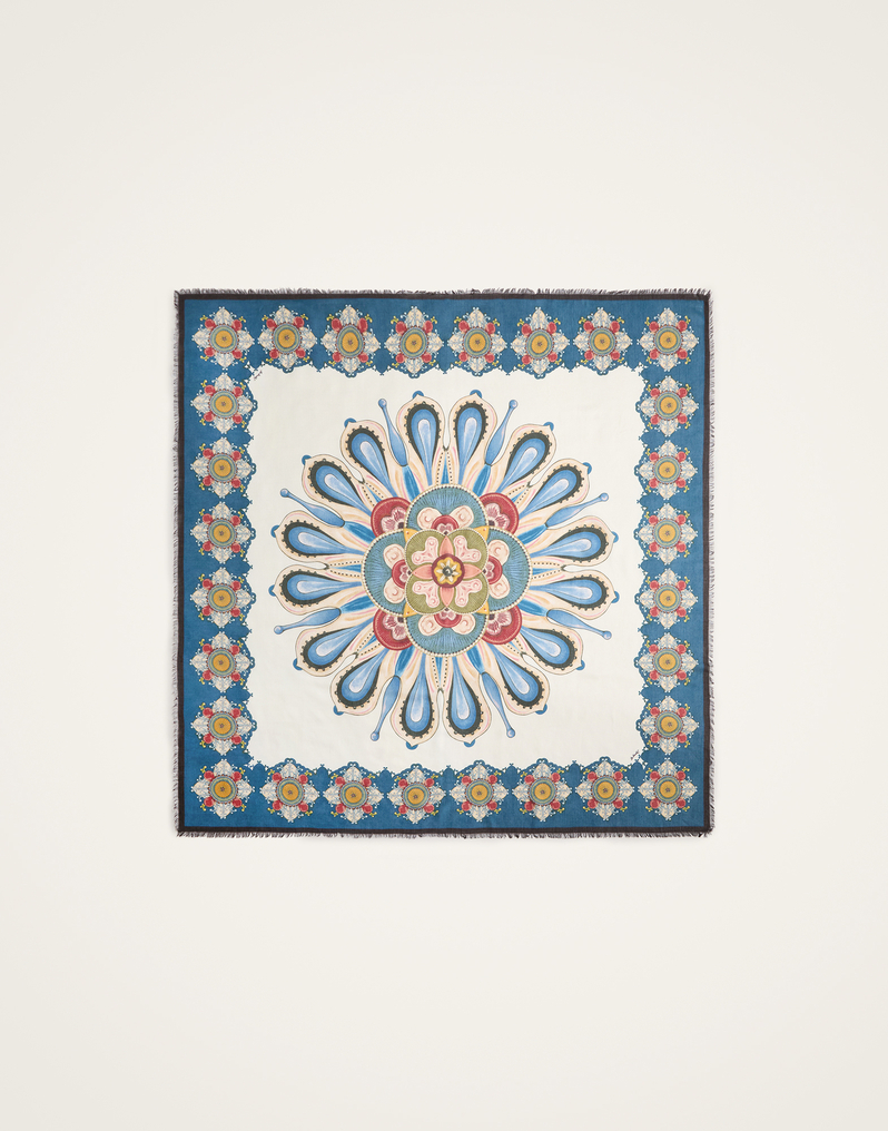 La DoubleJ Foulard 140 La DoubleJ Foulard 140 Nucleus Placée Blue SCA0060MOS001NUC10BU03