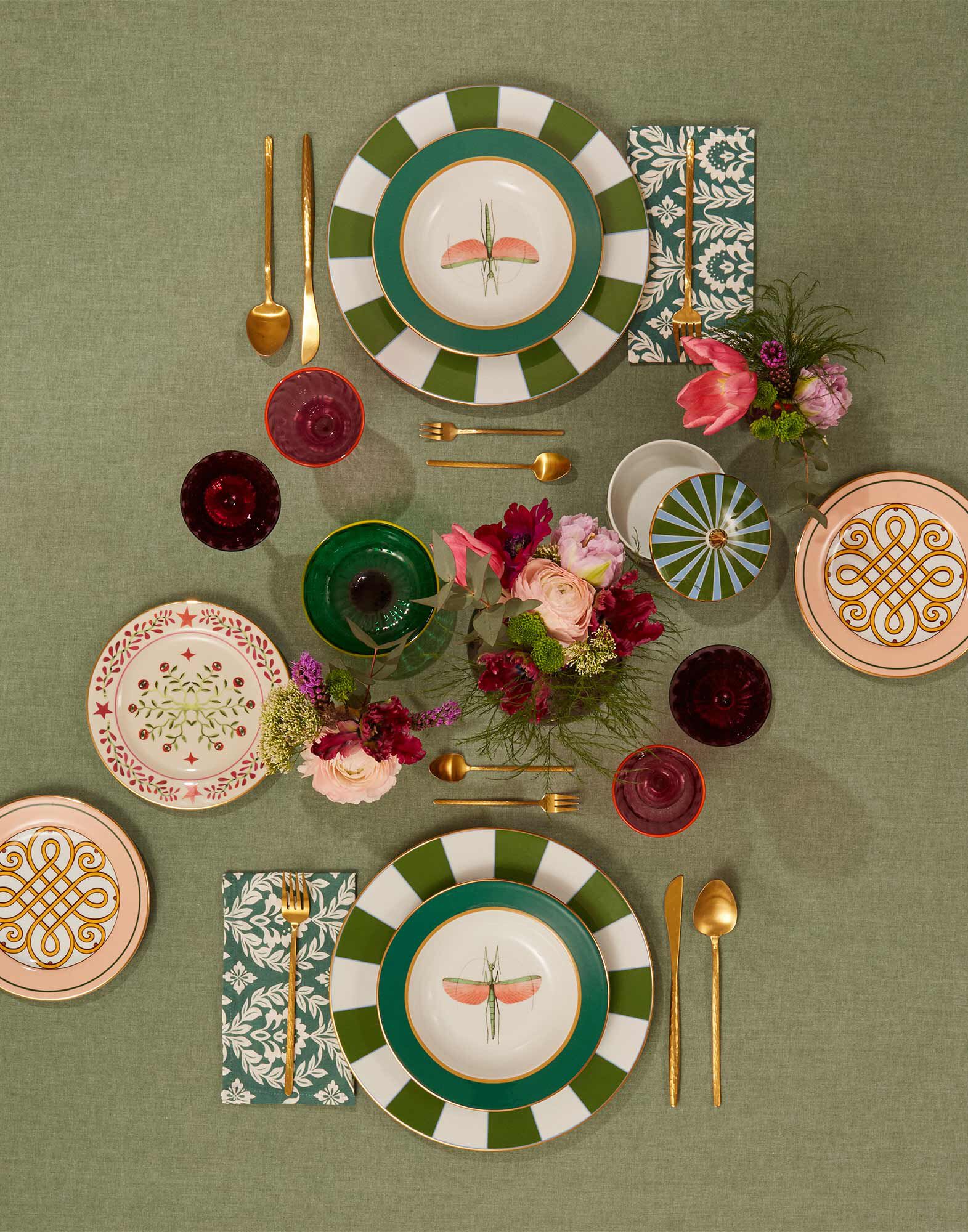 La DoubleJ Dessert Plates Set Of 2 Cortile Pink DIS0063CER001CRL0003