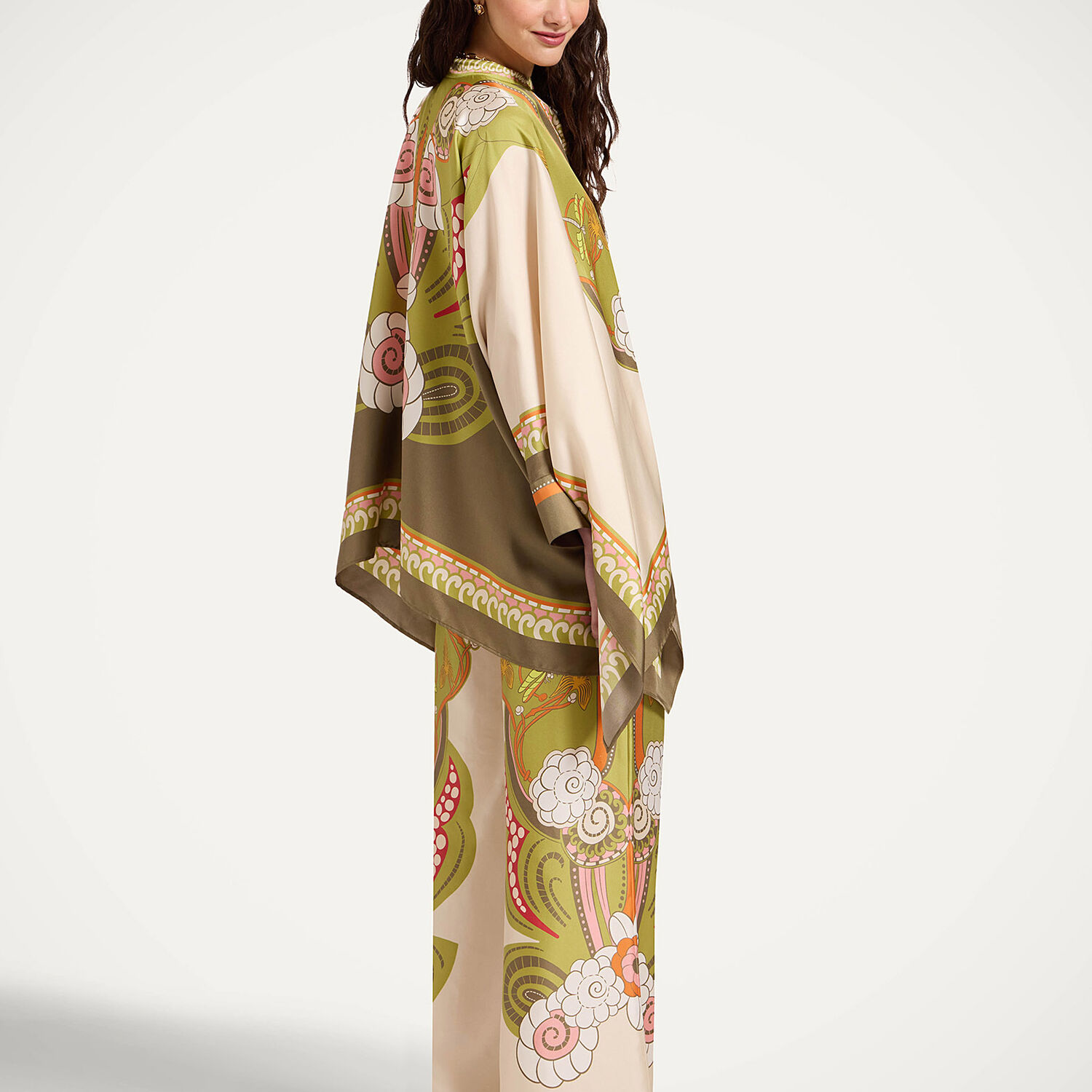  La Doublej Summer 2026 Collection: Vip Early Access Women - Palazzo Pants Ambrosia Placée Ivory Xl 100% Silk 