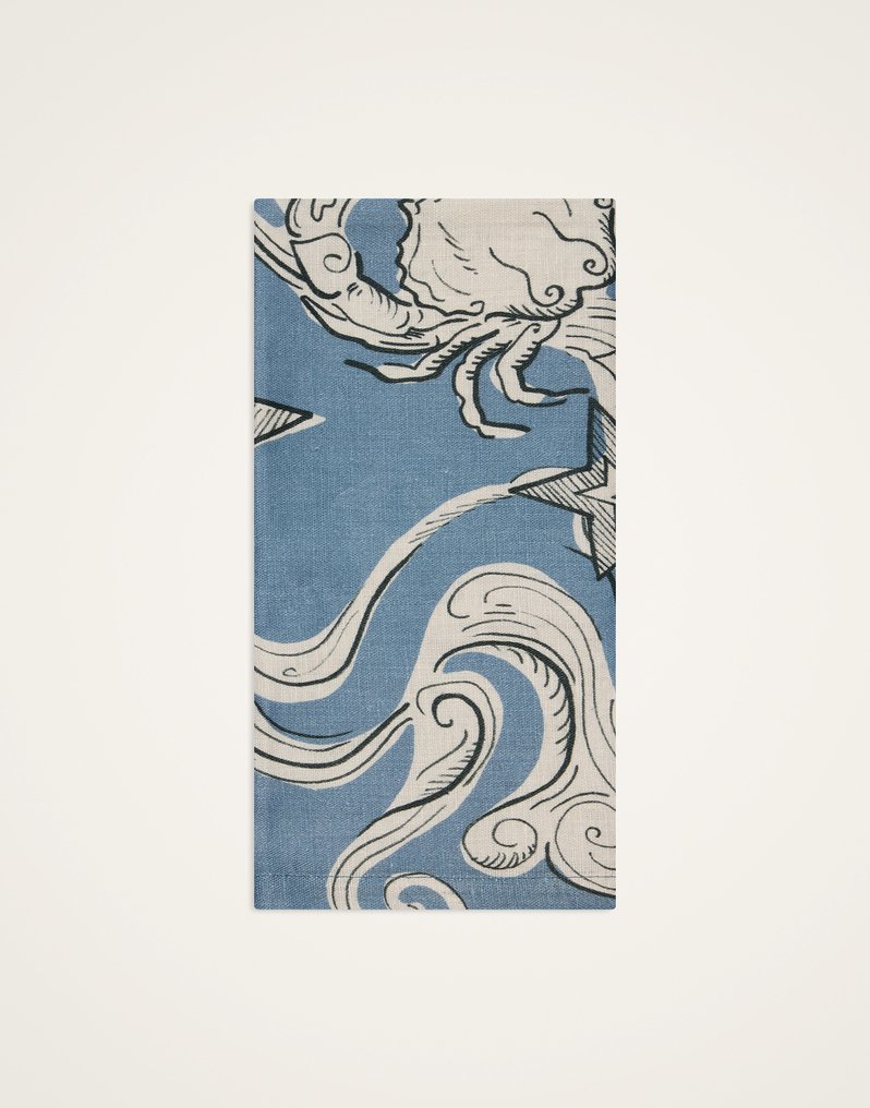 La DoubleJ Large Napkins Set Of 2 La DoubleJ Large Napkins Set Of 2 Cosmos Light Blue NAP0017LIN008COS02BU01