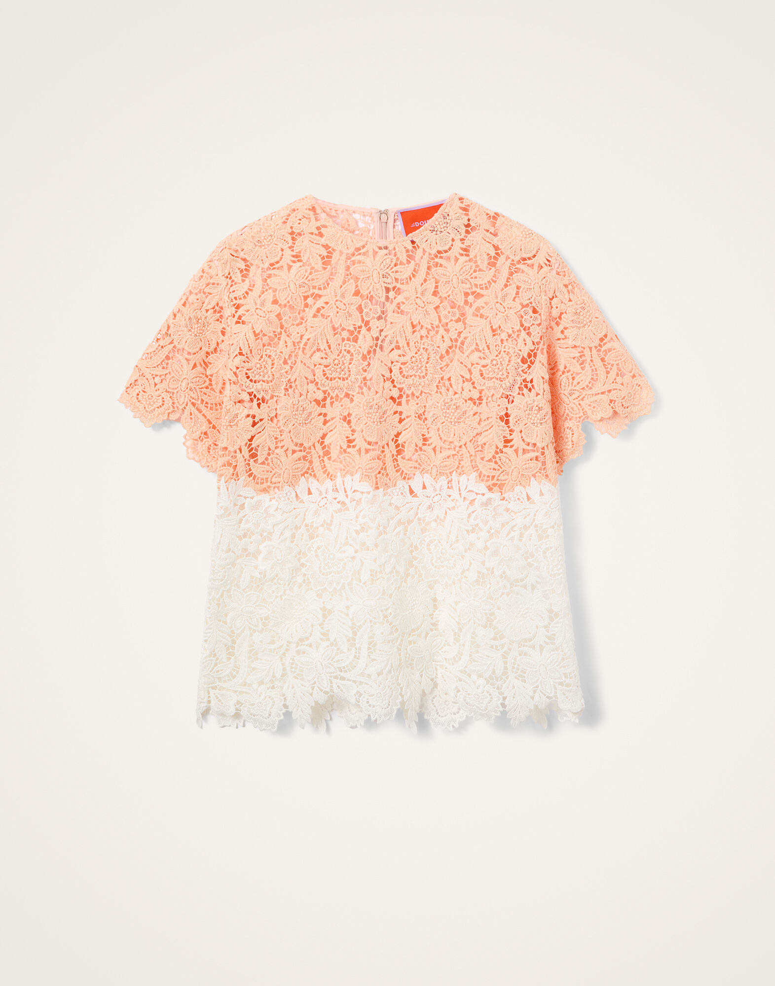 La DoubleJ Lacey House T-Shirt Solid Apricot TOP0199LAC013SOLIDOR11