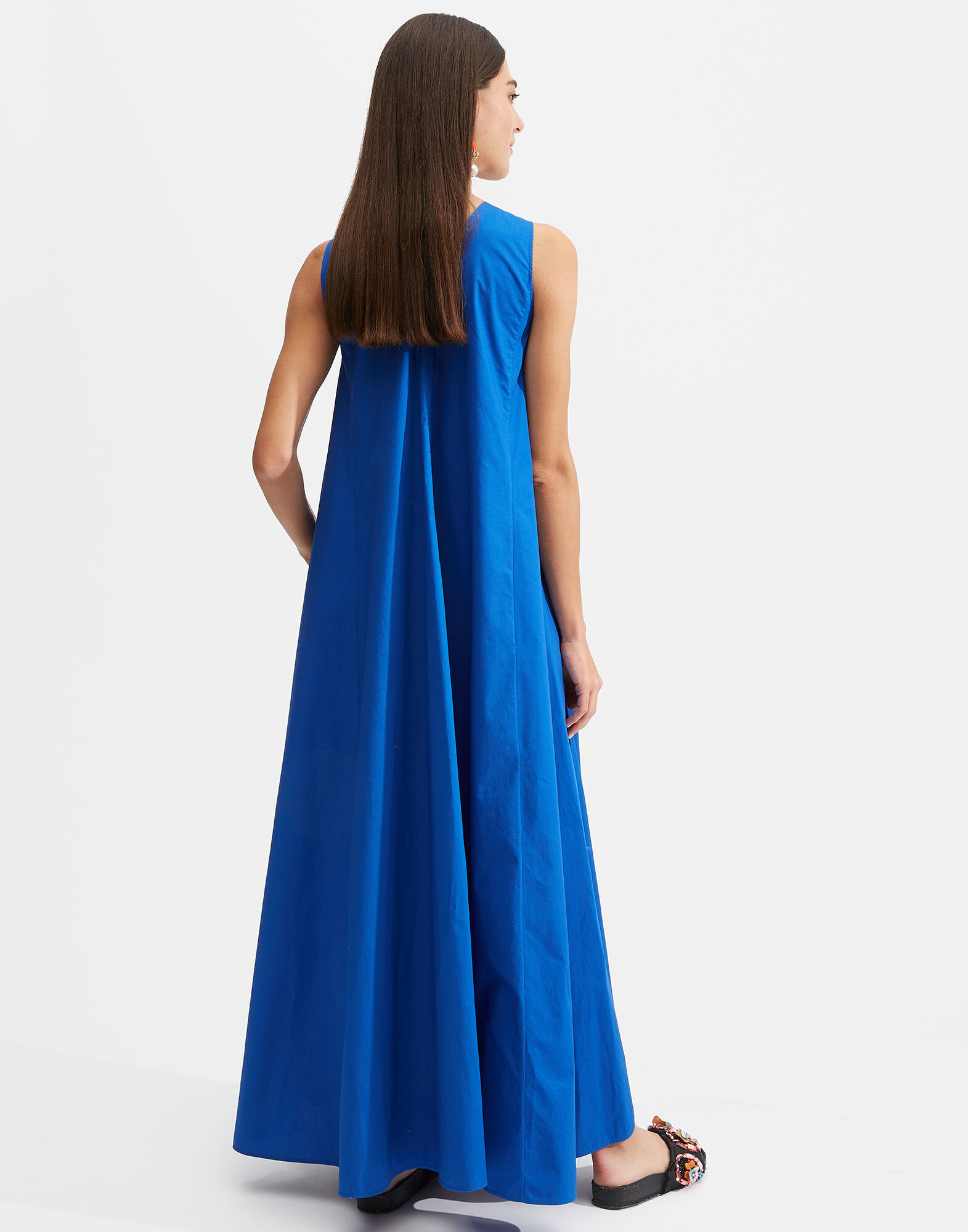 LaDoubleJ Tent Dress Solid Blue DRE0242COT001BLU0005