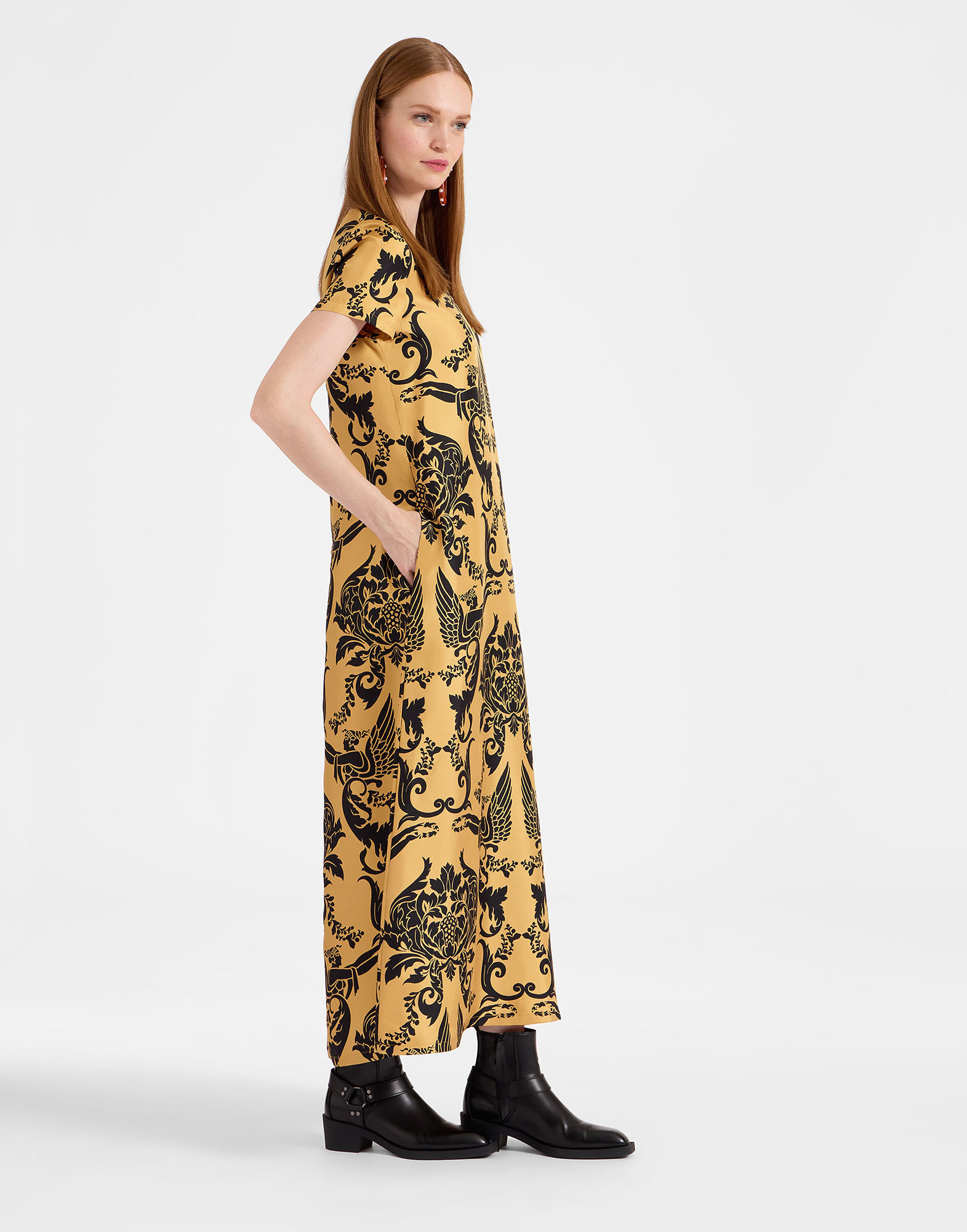 La DoubleJ Swing Dress Cherubs Gold DRE0001SIL001CRB01YE05