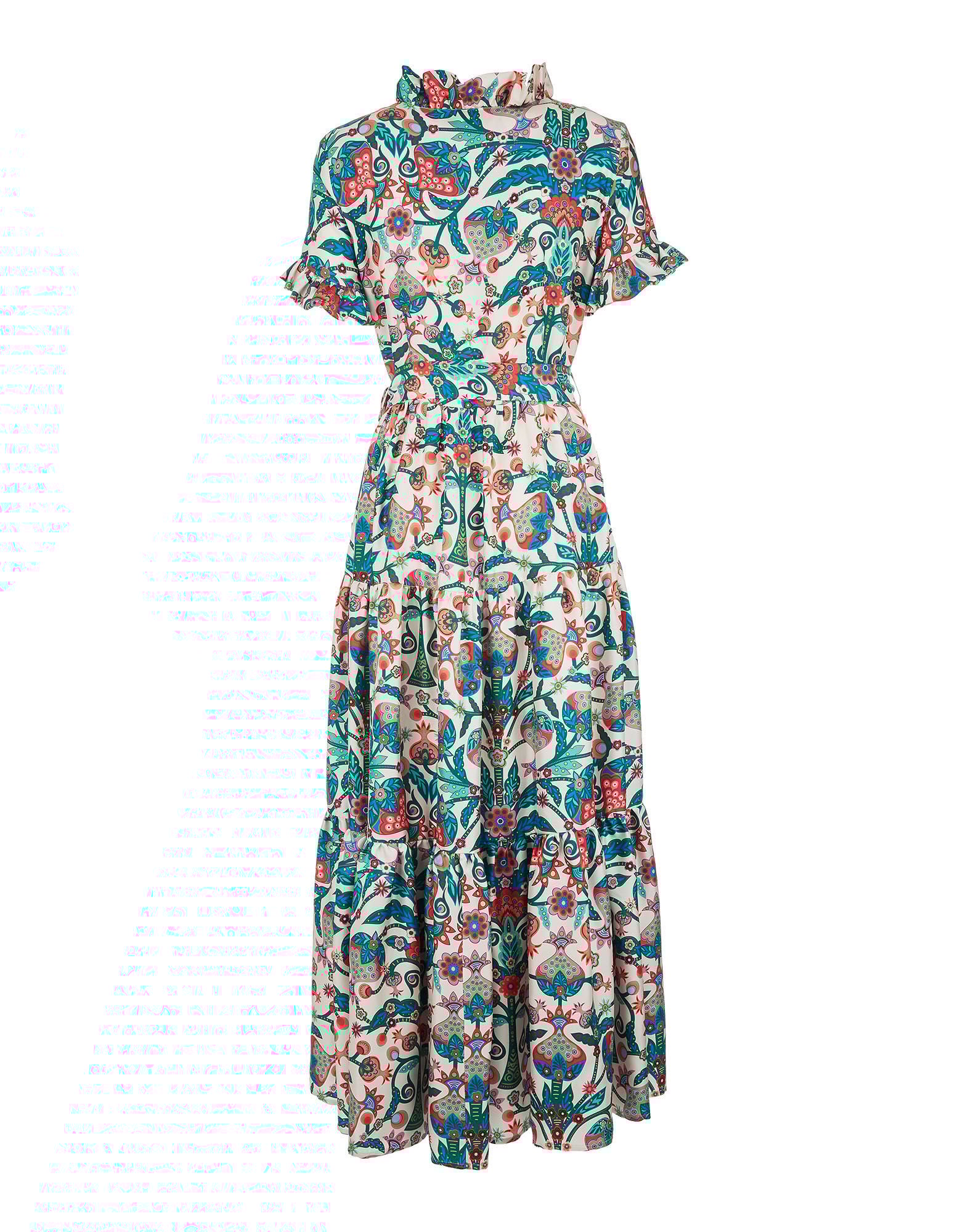 La DoubleJ Long And Sassy Dress Tree Of Life Bianco DRE0017SIL001TFL0001