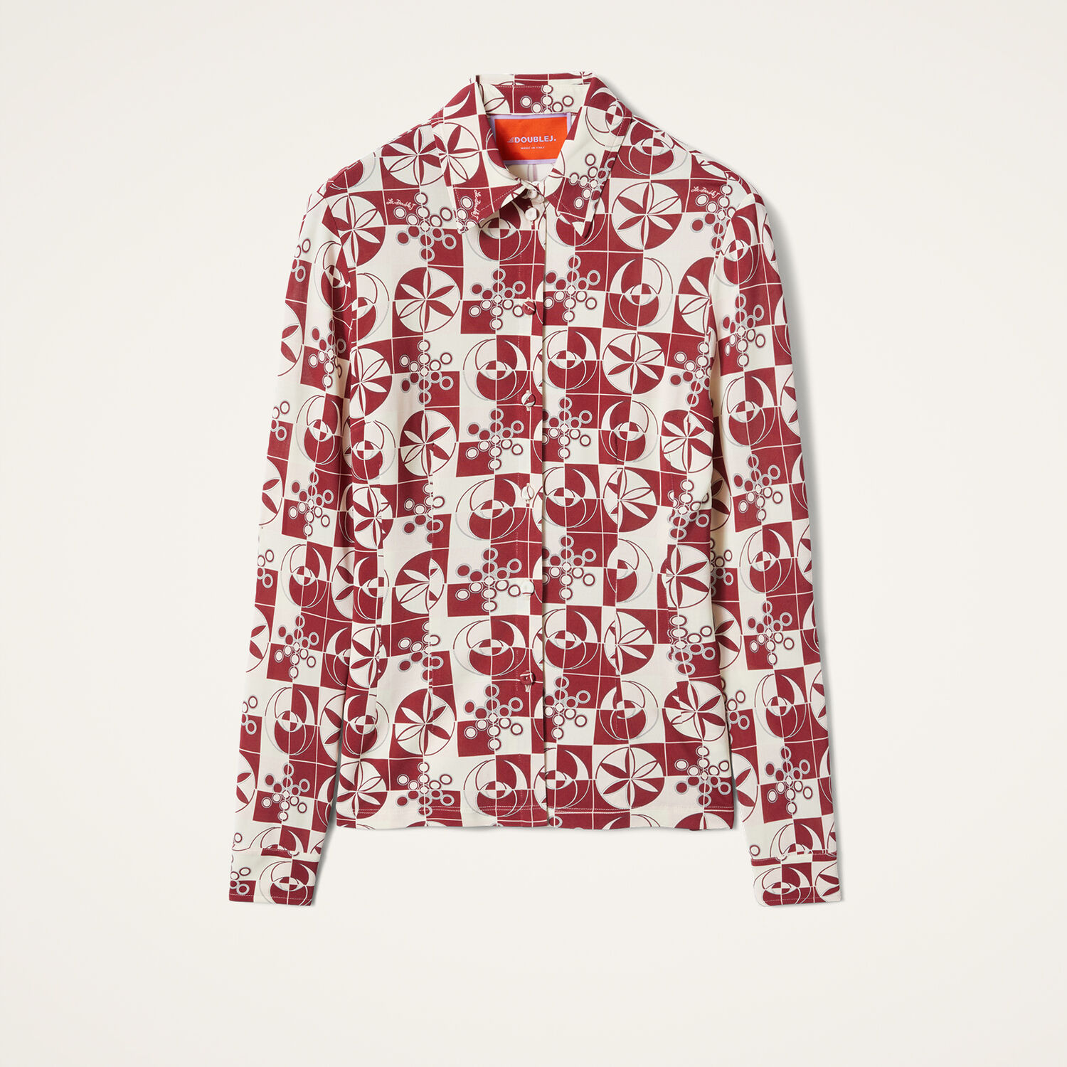 La Doublej Fitted Shirt In Eclipse Burgundy