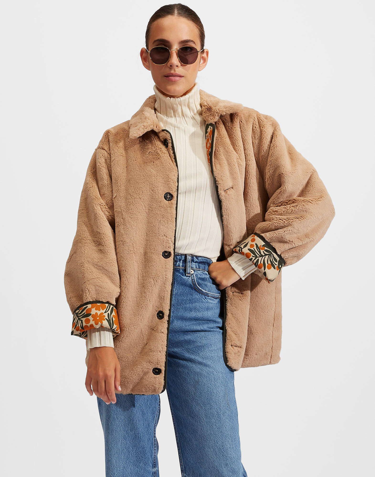 La DoubleJ Reversible Folk Jacket Forest JAC0051COT006FOR0001