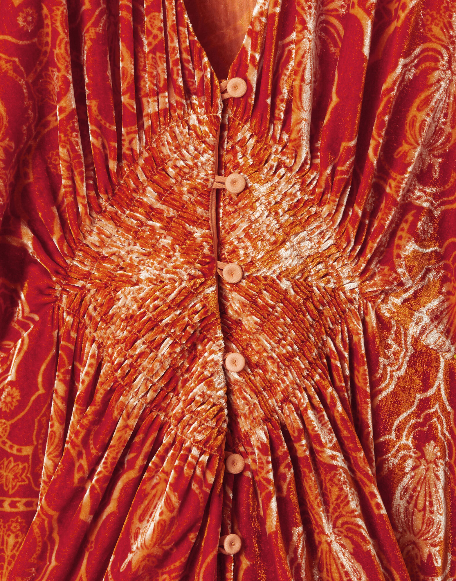 La DoubleJ Long Camerino Dress Banquet Orange DRE0585DEV003BQT03OR02