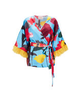 LaDoubleJ Kimono Top &#40;With Feathers&#41;  SHI0041SIL001PRO0002