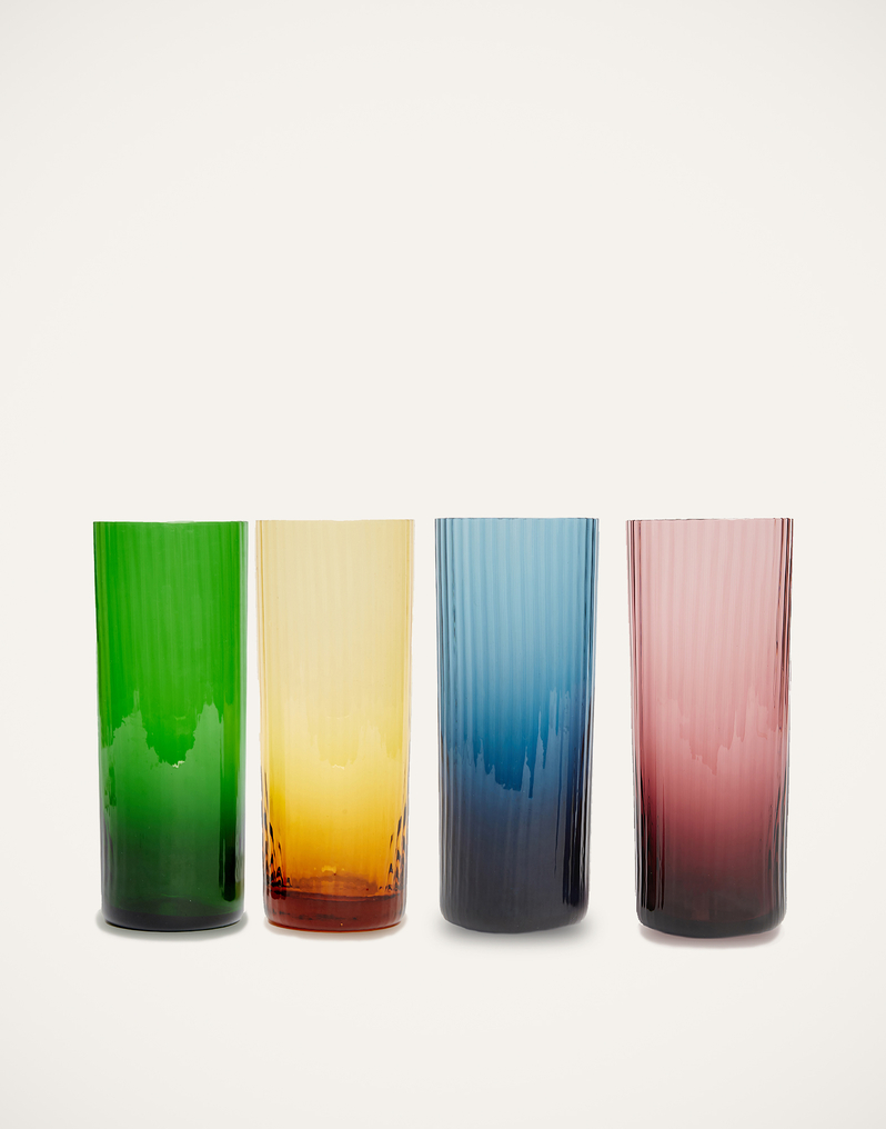 La DoubleJ Tumbler Glass Set of 4 La DoubleJ Tumbler Glass Set of 4 Misty Rainbow Mix GLA0015MUR001ASS0006